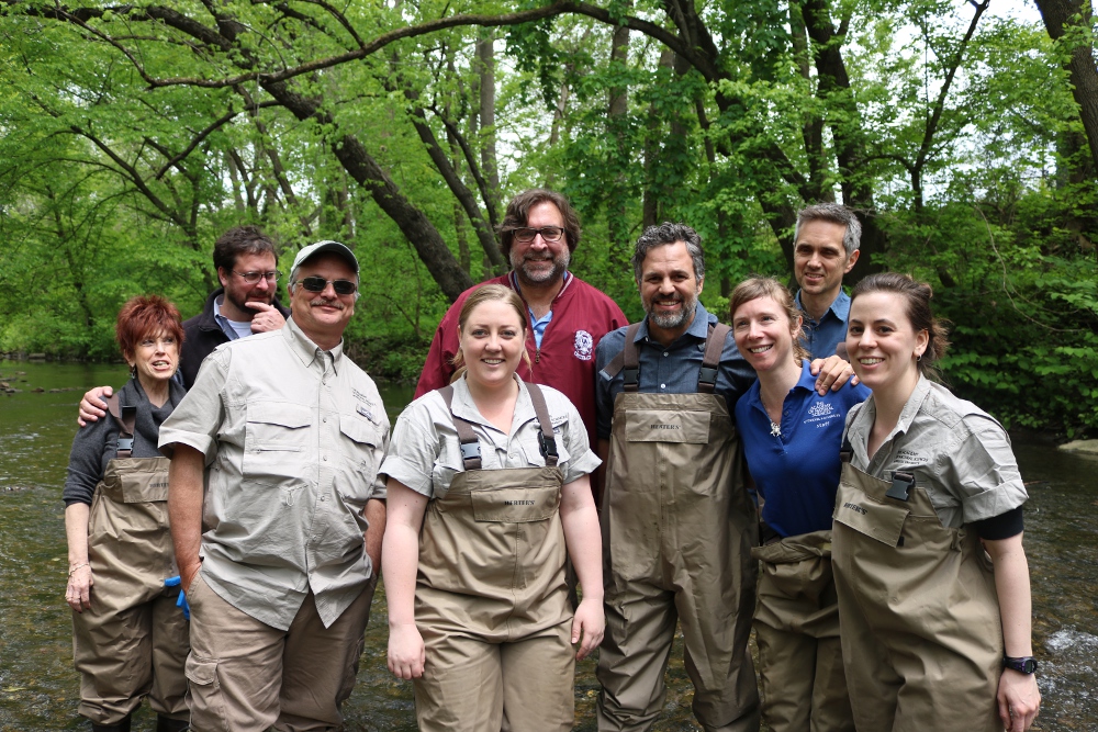 Members of our Delaware River Watershed Initiative pose with Ruffalo