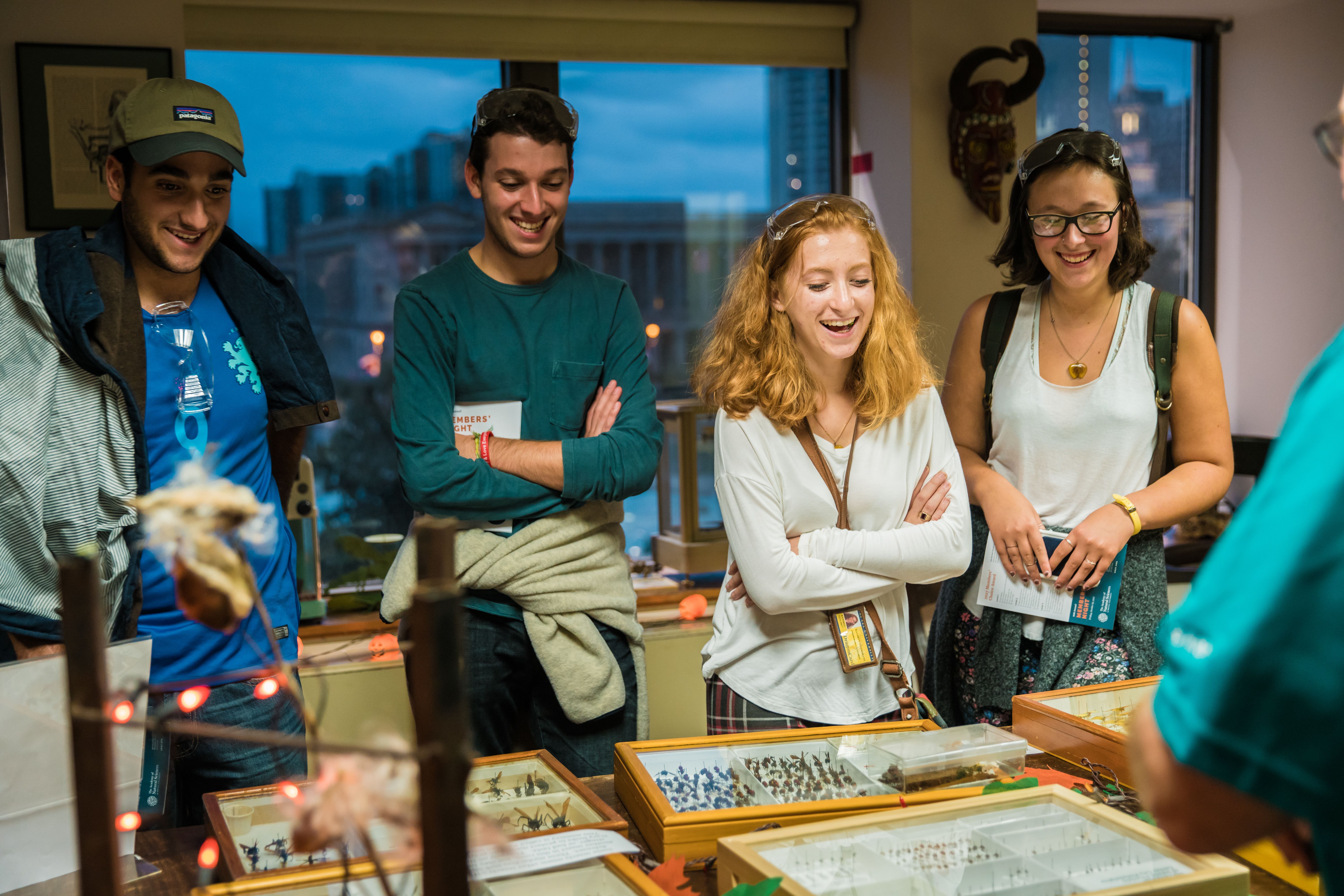 Members learn about insects in the collection