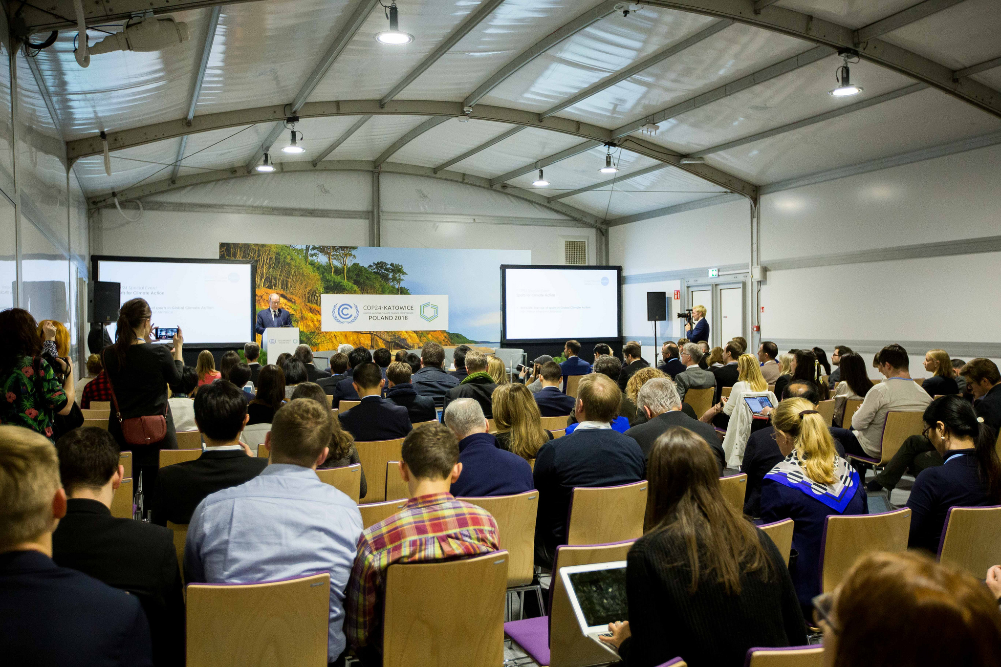 Conference photographed from back of room