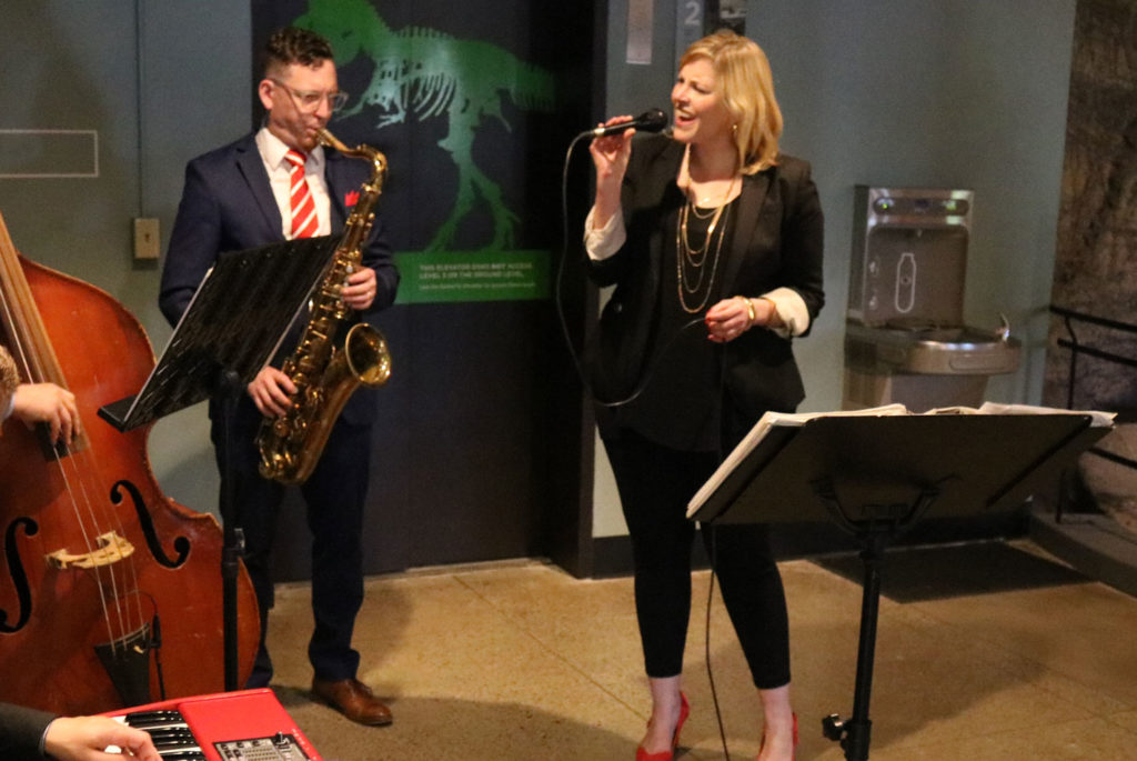 Sax and vocals for live jazz performance