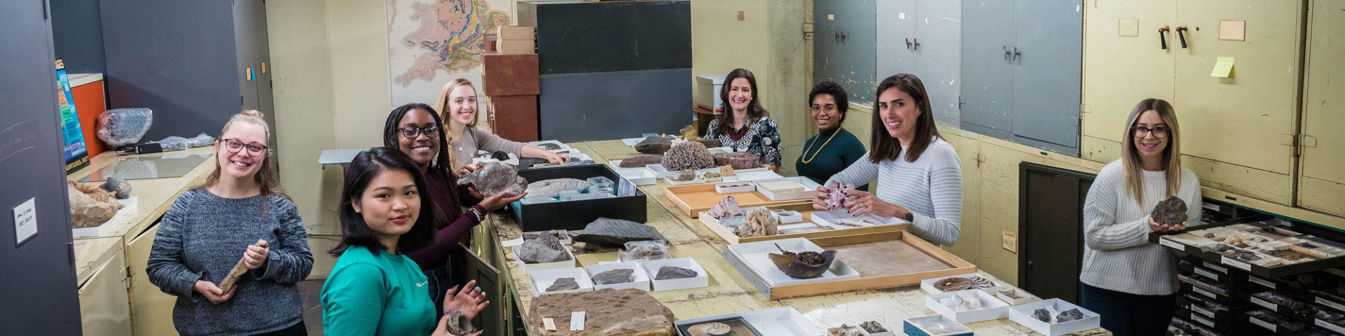 Scientists working in Invertebrate Paleontology Collection