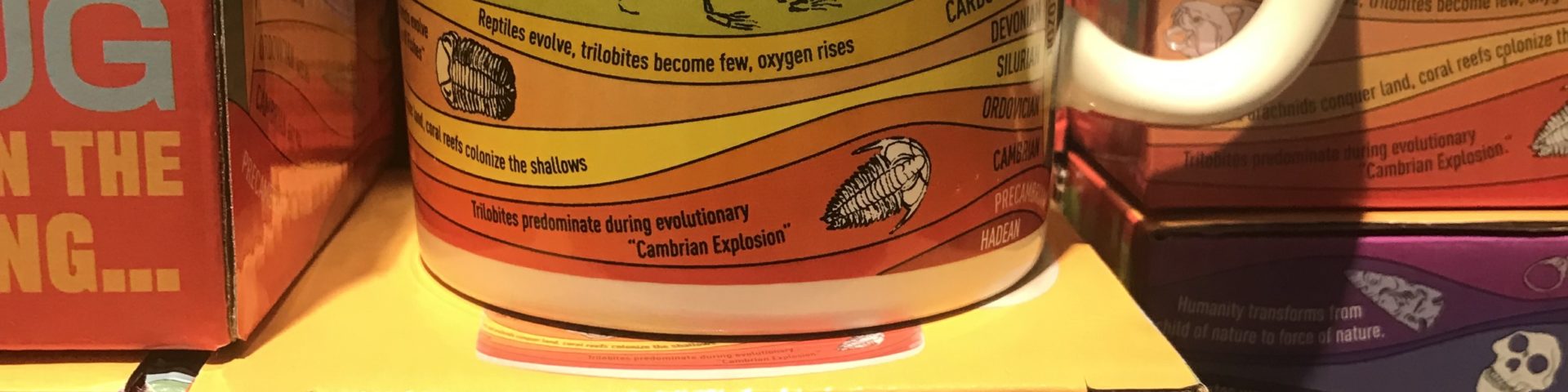 Illustrated geologic time mug
