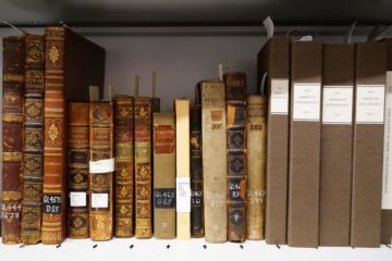 old books on a shelf
