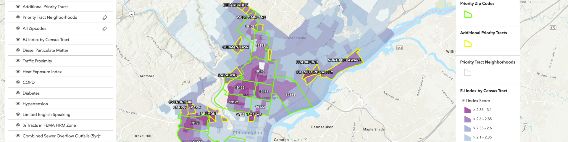 digital map of philadelphia